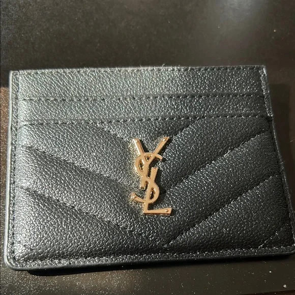 NWOT Designer Inspired Black Card Holder - Picture 1 of 3